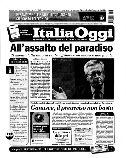 Italia oggi : quotidiano di economia finanza e politica